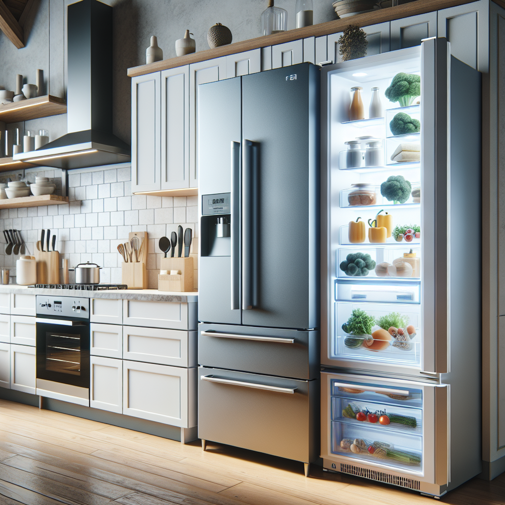 Refrigerators with specialized compartments for fresh and frozen food