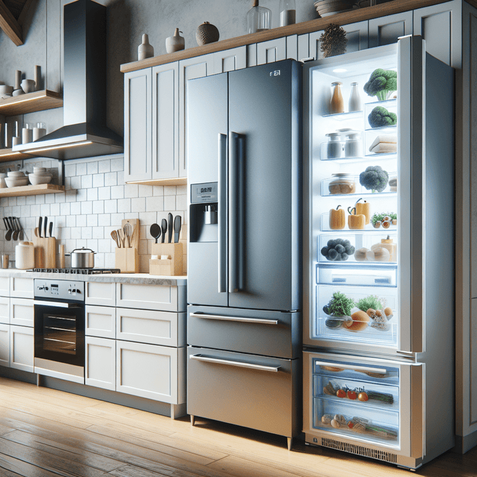 Refrigerators with specialized compartments for fresh and frozen food