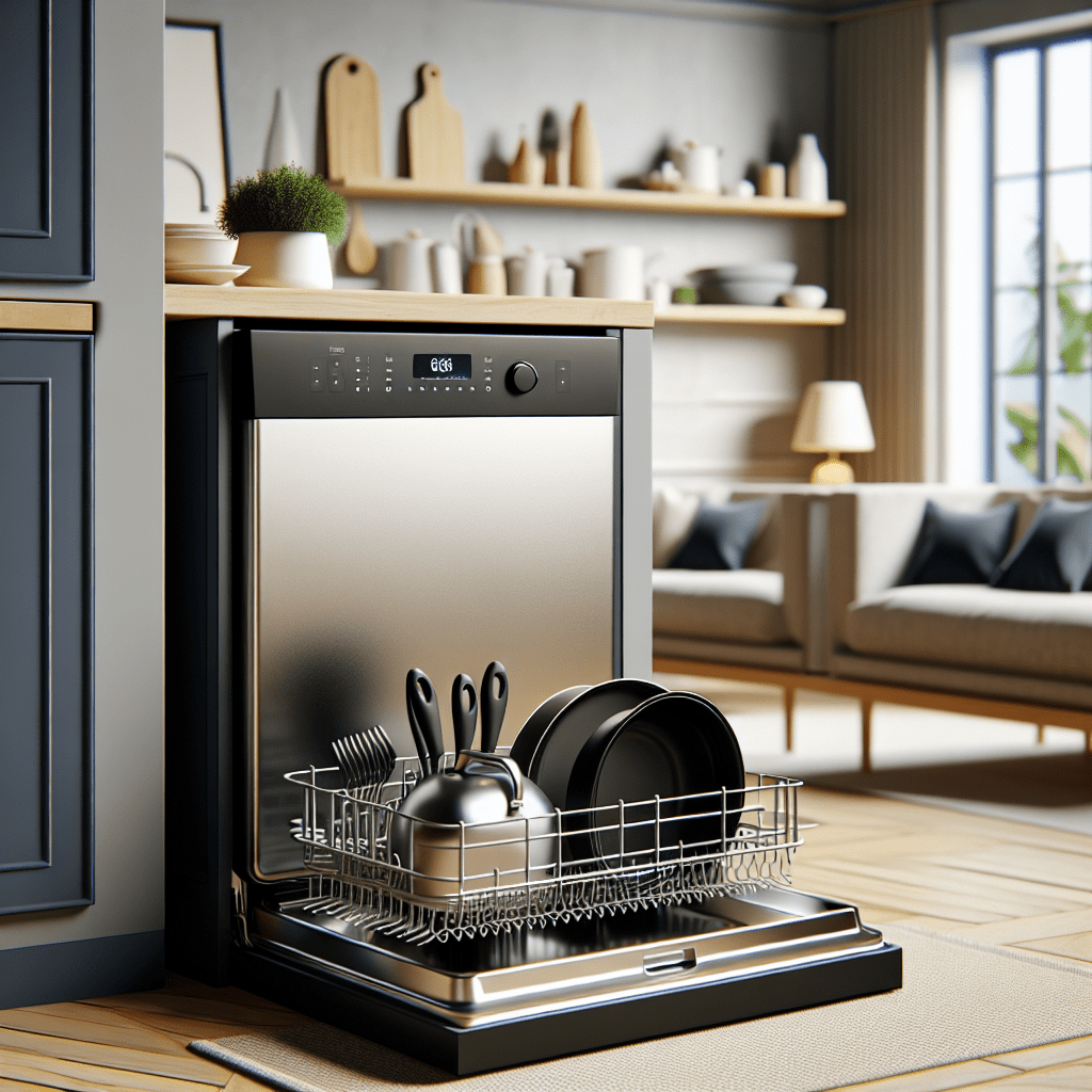 Dishwashers with cleaning cycles for large pots and pans