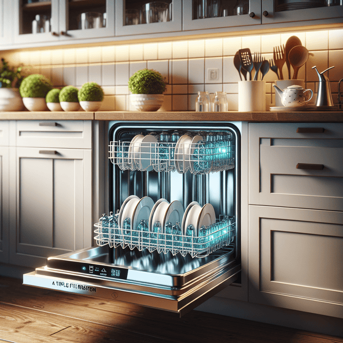 Lave-vaisselle avec triple filtration pour des résultats impeccables