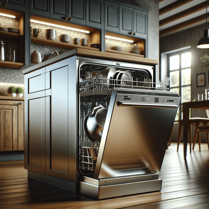 Dishwashers with wash cycles for large pots and pans