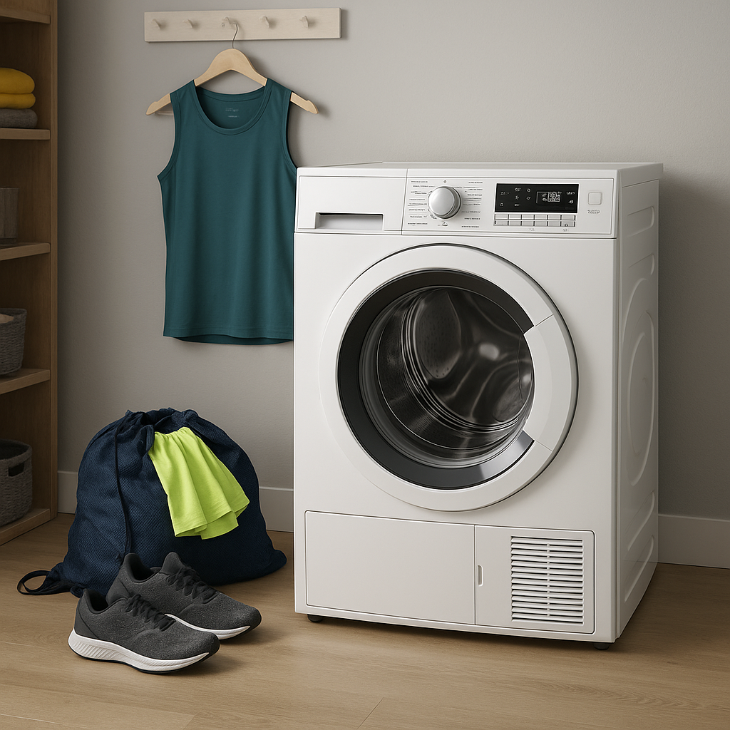Dryers with settings for sportswear fabrics