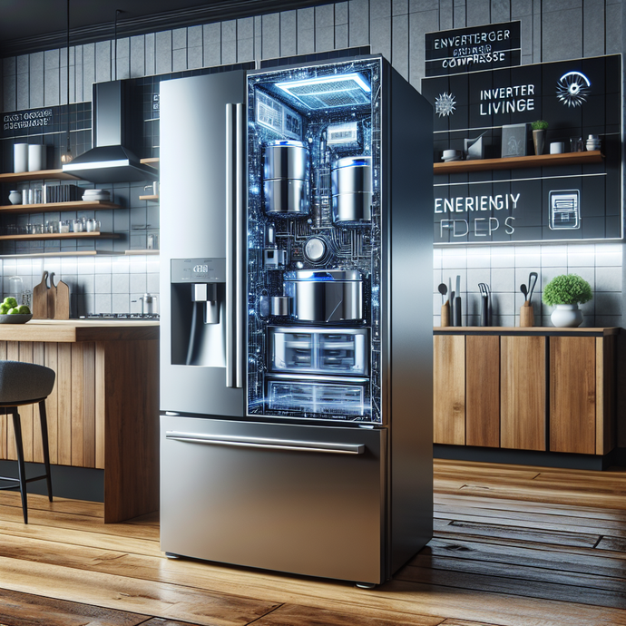 Refrigerators with inverter compressors for reduced energy consumption