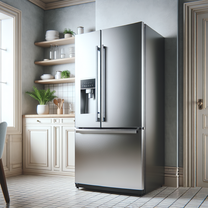 Refrigerators with water and ice dispensers