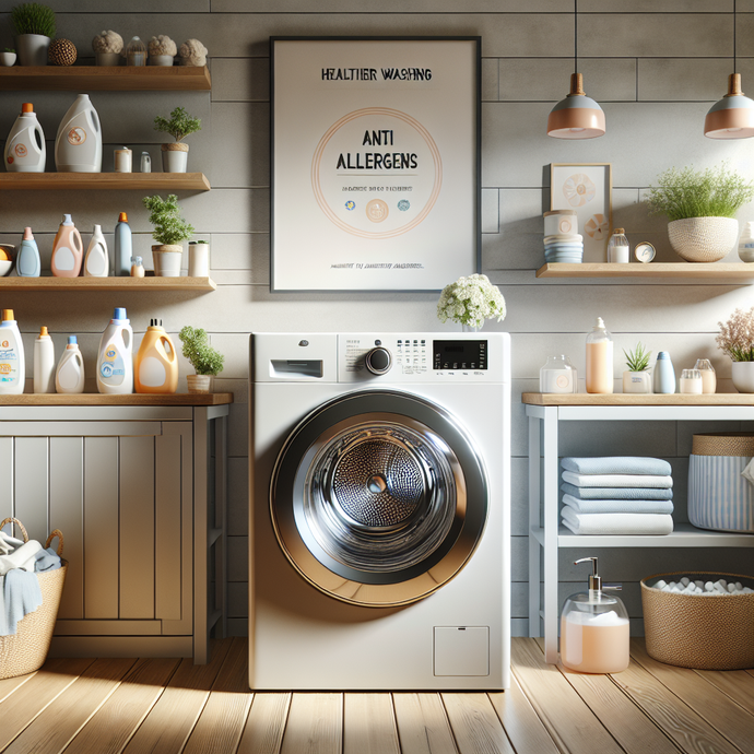 Washers with anti-allergen treatments for healthier washing