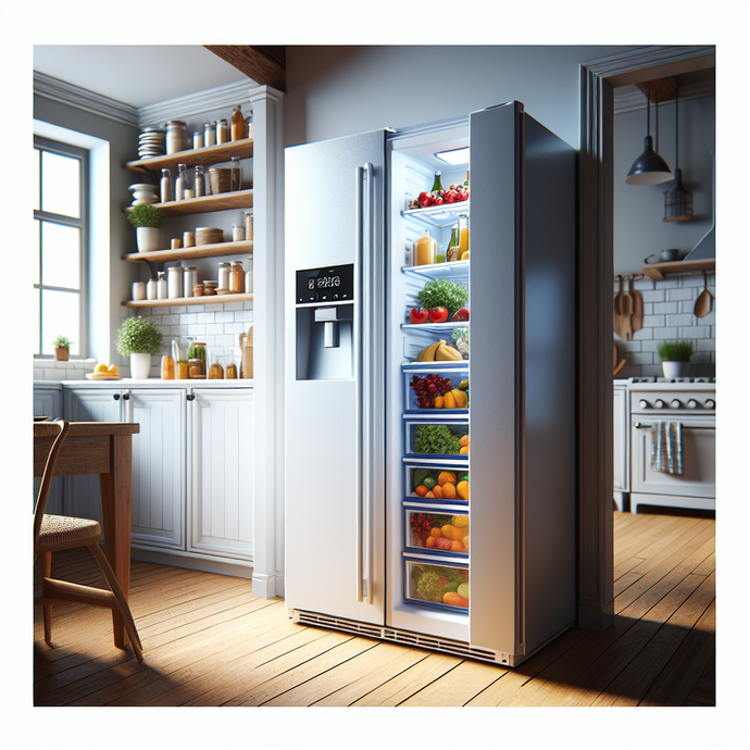 Refrigerators with fresh and frozen food compartments