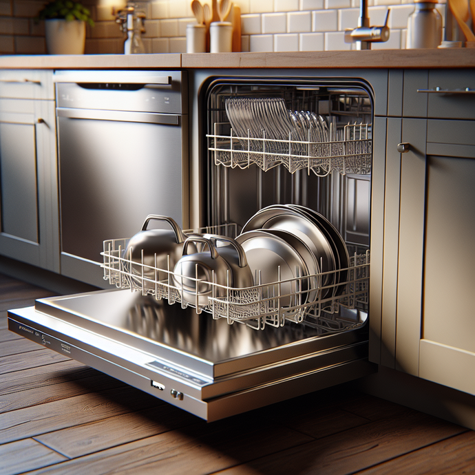 Dishwashers with wash cycles for large pots and pans