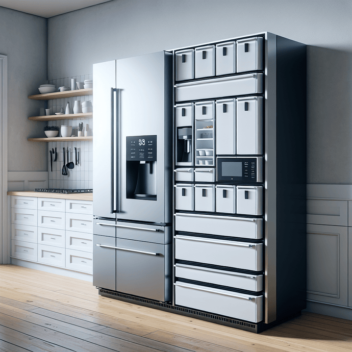 Refrigerators equipped with modular storage drawers
