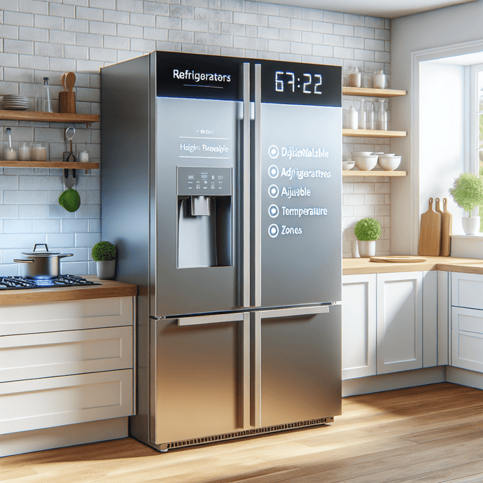 Refrigerators with adjustable temperature zones