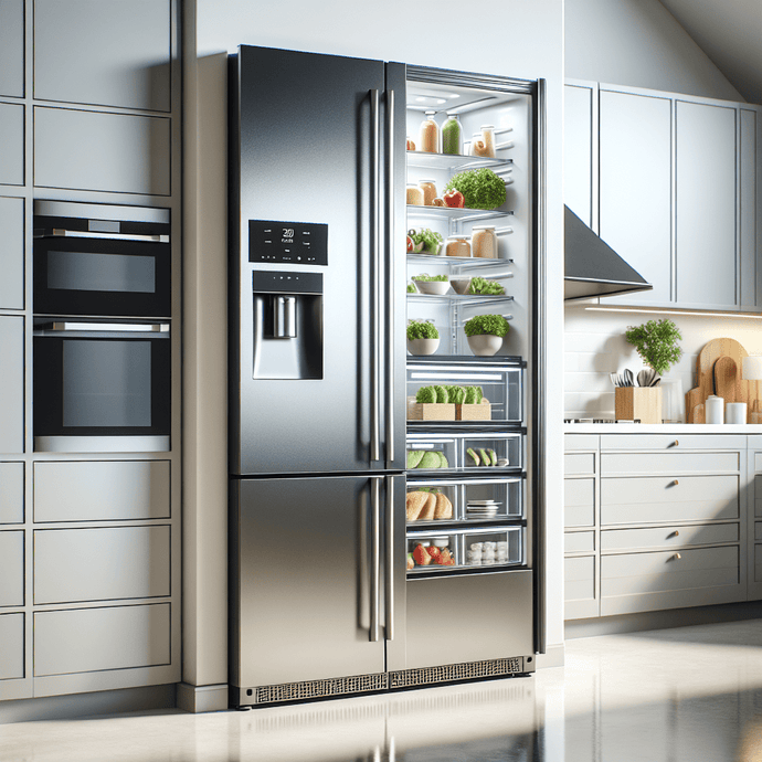Refrigerators with fresh and frozen food compartments