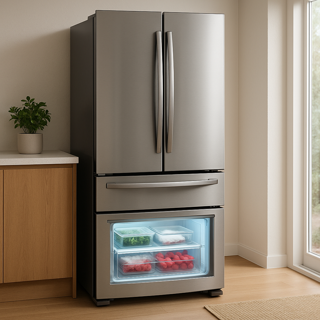 Refrigerators with rapid cooling zones