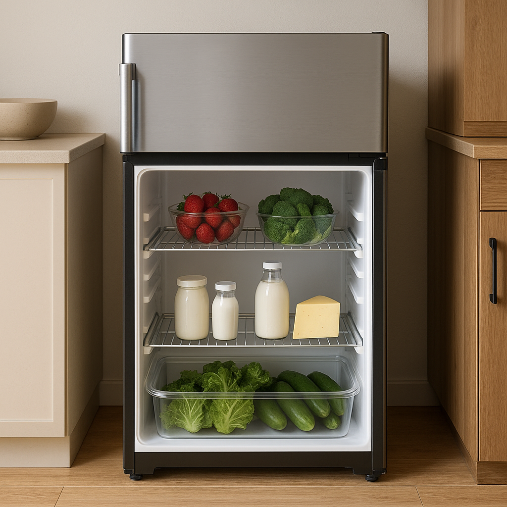 Refrigerators with single-zone temperature control for specific food needs