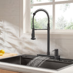 FORNO ACQUA 4 function pull-Down Waterfall Kitchen Faucet Black