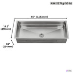 FORNO ACQUA 45 in. Undermount 3-Level Workstation MultiSINK with Custom-Fit Accessories - BonPrix Électroménagers