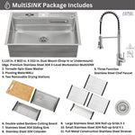 FORNO ACQUA MultiSINK kit with Integrated Waterfall Rinsing and Glass Washing Station.  Includes Chef Faucet and Accessories. - BonPrix Électroménagers