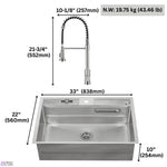 FORNO ACQUA MultiSINK kit with Integrated Waterfall Rinsing and Glass Washing Station.  Includes Chef Faucet and Accessories. - BonPrix Électroménagers