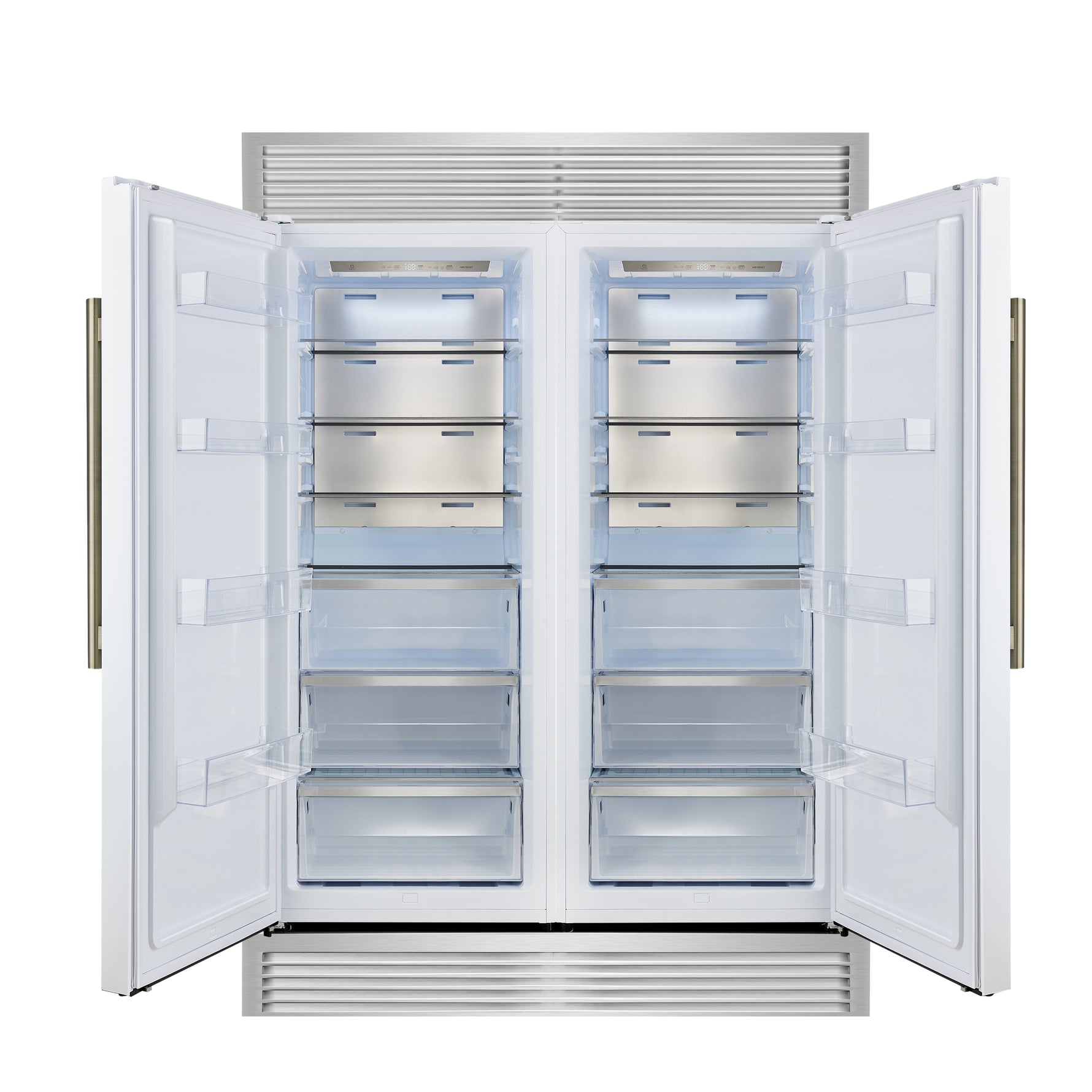 Forno Maderno 2-28-Inch Wide Convertible Refrigerator/Freezer in White, Decorative Trim, 27.2 cu.ft, 84-Inch High, ENERGY STAR Certified - BonPrix Électroménagers