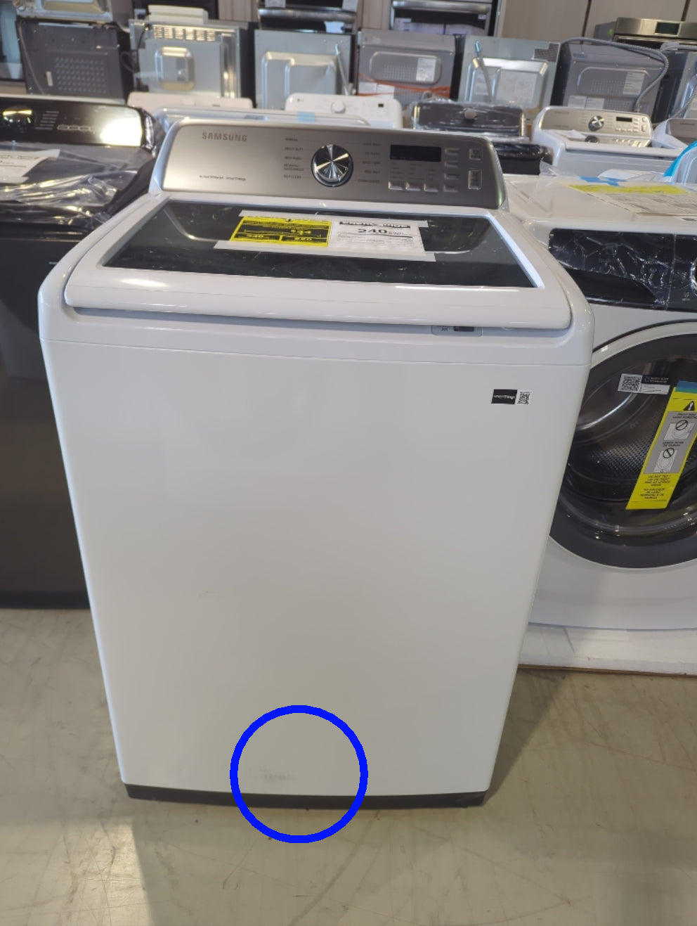 WA46CG3505AW - WASHERS - Samsung - Top Loading - White - Open Box