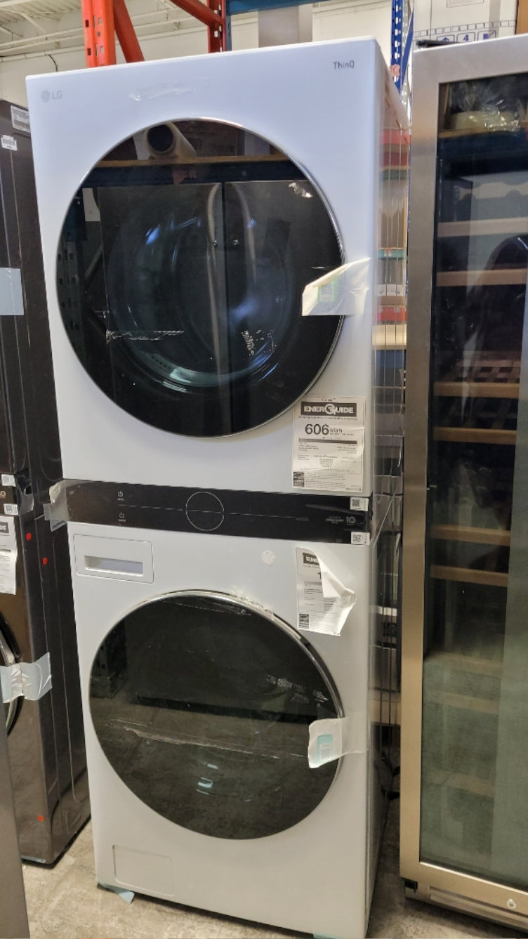 WKEX200HWA - LAUNDRY CENTERS - LG - Stacked Washer/Dryer - Electric - White - Open Box