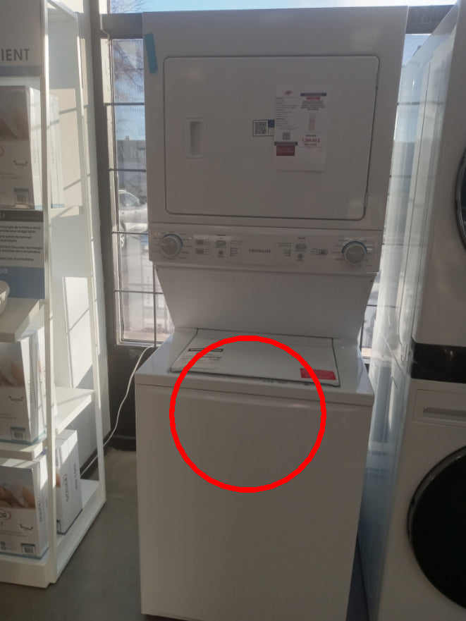 FLCE752CAW - LAUNDRY CENTERS - Frigidaire - Stacked Washer/Dryer - Electric - White - Open Box - BonPrix Électroménagers