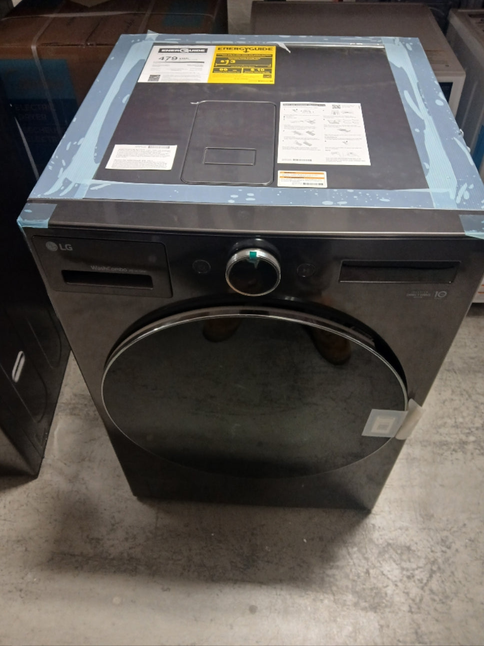 WM6998HBA - LAUNDRY CENTERS - LG - All-In-One - Electric - Black Stainless Steel - Open Box - BonPrix Électroménagers