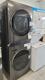WKEX200HBA - LAUNDRY CENTERS - LG - Stacked Washer/Dryer - Electric - Black Stainless - Open Box