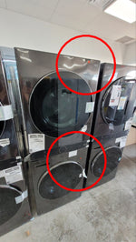WKEX200HBA - LAUNDRY CENTERS - LG - Stacked Washer/Dryer - Electric - Black Stainless Steel - Open Box