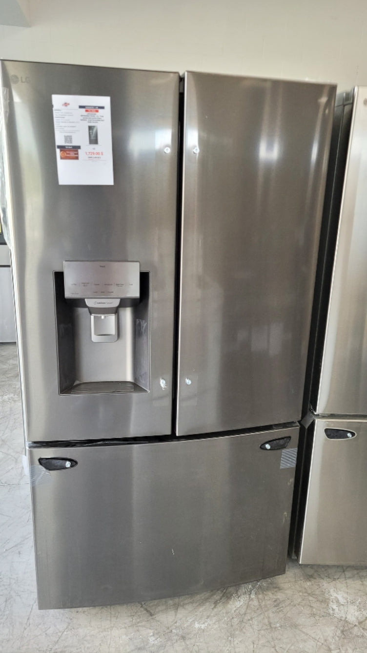 LRFS28XBD - RÉFRIGÉRATEURS - LG - Trois portes avec porte à deux battants - Acier inoxydable Noir - Boîte Ouverte