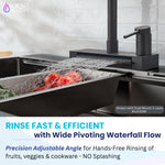 FORNO ACQUA 4 Function Waterfall  Pull-Down Kitchen Faucet Black