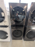 WKEX300HBA - LAUNDRY CENTERS - LG - Stacked Washer/Dryer - Electric - Black Stainless - Open Box