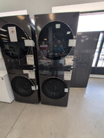 WKEX300HBA - LAUNDRY CENTERS - LG - Stacked Washer/Dryer - Electric - Black Stainless Steel - Open Box