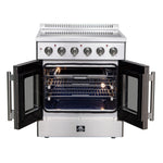 Forno Galiano 30-Inch Freestanding French Door Electric Range, True Convection, Energy Efficient - BonPrix Électroménagers