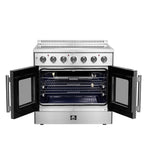 Forno Galiano 36-Inch Freestanding French Door Electric Range, True Convection, Energy Efficient - BonPrix Électroménagers