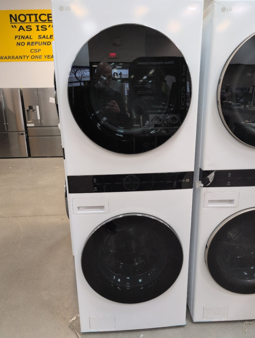 WKEX200HWA - LAUNDRY CENTERS - LG - Stacked Washer/Dryer - Electric - White - Open Box - BonPrix Électroménagers