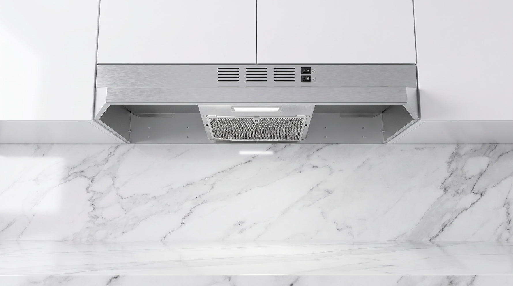 Forno Cappa 30-Inch Under Cabinet Range Hood, Stainless Steel, 200 CFM, Convertible, LED Lighting