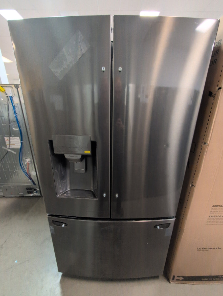 LRFS28XBD - REFRIGERATORS - LG - French 3-Door - Black Stainless - Open Box