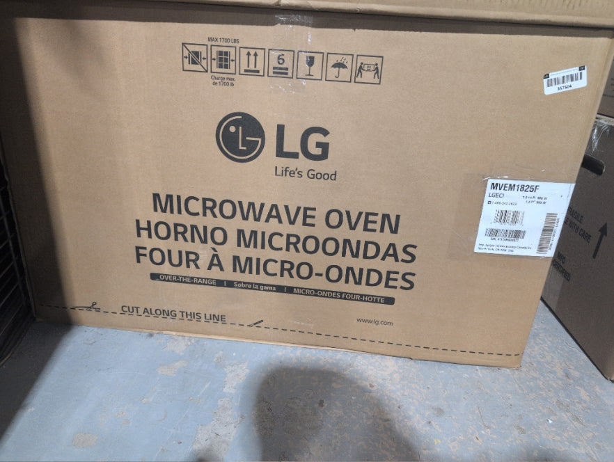MVEM1825F - MICROWAVES OVENS - LG - Over-The-Range - Stainless Steel - Open Box - BonPrix Électroménagers