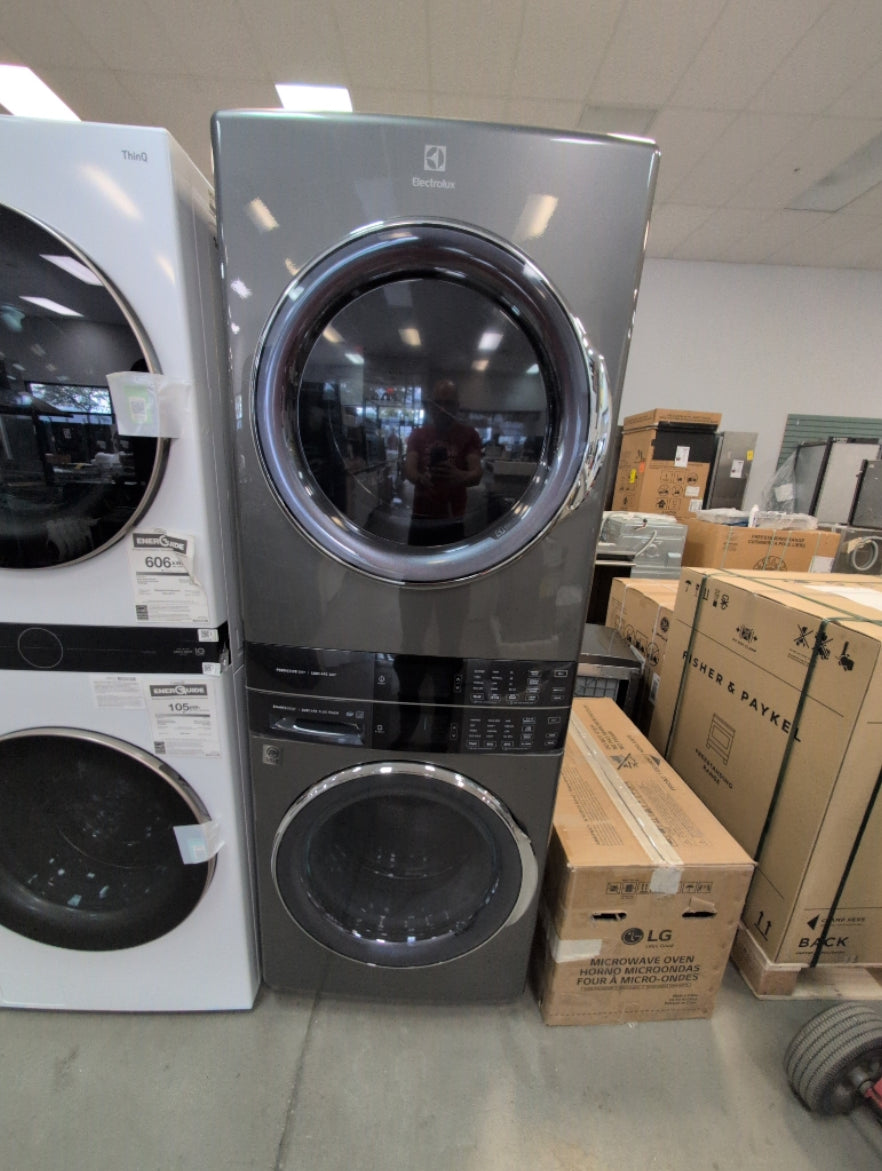 ELTE760CAT - LAUNDRY CENTERS - Electrolux - Stacked Washer/Dryer - Electric - Titanium - Open Box