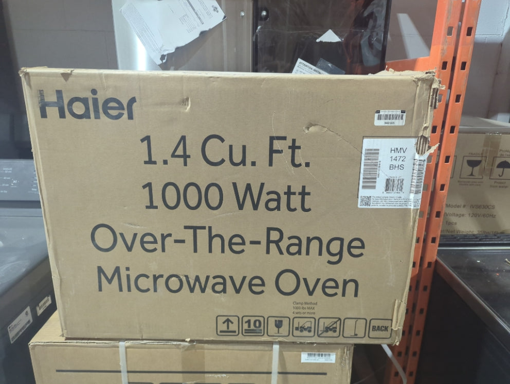 HMV1472BHS - FOURS À MICRO-ONDES - Haier - À Hotte Intégrée - Acier inoxydable - Boîte Ouverte