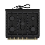Forno Leonardo Espresso 30-Inch Black Gas Range, 5 Burners, 39,500 BTU, 5 cu.ft Convection Oven - BonPrix Électroménagers