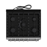 Forno Leonardo 30-Inch Stainless Steel Gas Range, 5 Sealed Burners (Totaling 39,500 BTU), 5 cu.ft. Convection Oven, Continuous Cast Iron Grates, Black Enamel Interior, Auto Re-Ignition, LP Conversion Kit Included - BonPrix Électroménagers