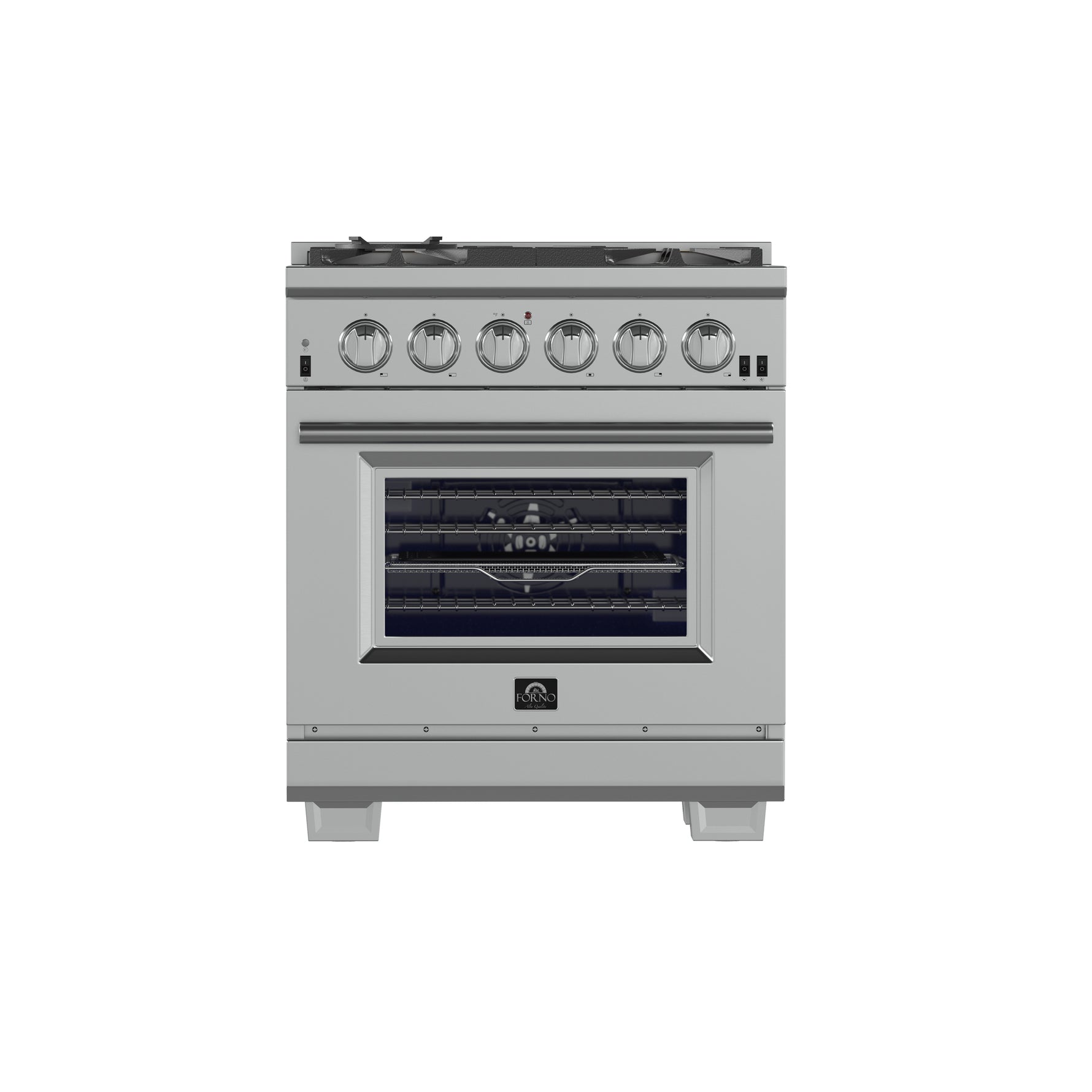 Forno Capriasca 30-Inch Freestanding Gas Range, 4 Burners, True Convection Oven - BonPrix Électroménagers