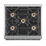 Forno Capriasca 30-Inch Freestanding Gas Range, 4 Burners, True Convection Oven - BonPrix Électroménagers