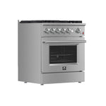 FORNO Giovanni 30-inch Gas Range Stainless Steel, 5 Burners 67,000 BTU, 4.32 cu.ft. Convection Oven - BonPrix Électroménagers