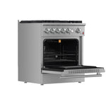 FORNO Giovanni 30-inch Gas Range Stainless Steel, 5 Burners 67,000 BTU, 4.32 cu.ft. Convection Oven - BonPrix Électroménagers