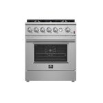 FORNO Giovanni 30-inch Gas Range Stainless Steel, 5 Burners 67,000 BTU, 4.32 cu.ft. Convection Oven - BonPrix Électroménagers