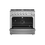 Marco 36-Inch Gas Range Stainless Steel, 6 Burners 67,000 BTU, 5.36 cu.ft. Convection Oven - BonPrix Électroménagers