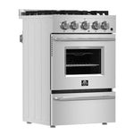 Forno Breno 24-Inch Freestanding Gas Range, Plug Included, Energy Efficient - BonPrix Électroménagers