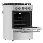 Forno Breno 24-Inch Freestanding Gas Range, Plug Included, Energy Efficient - BonPrix Électroménagers