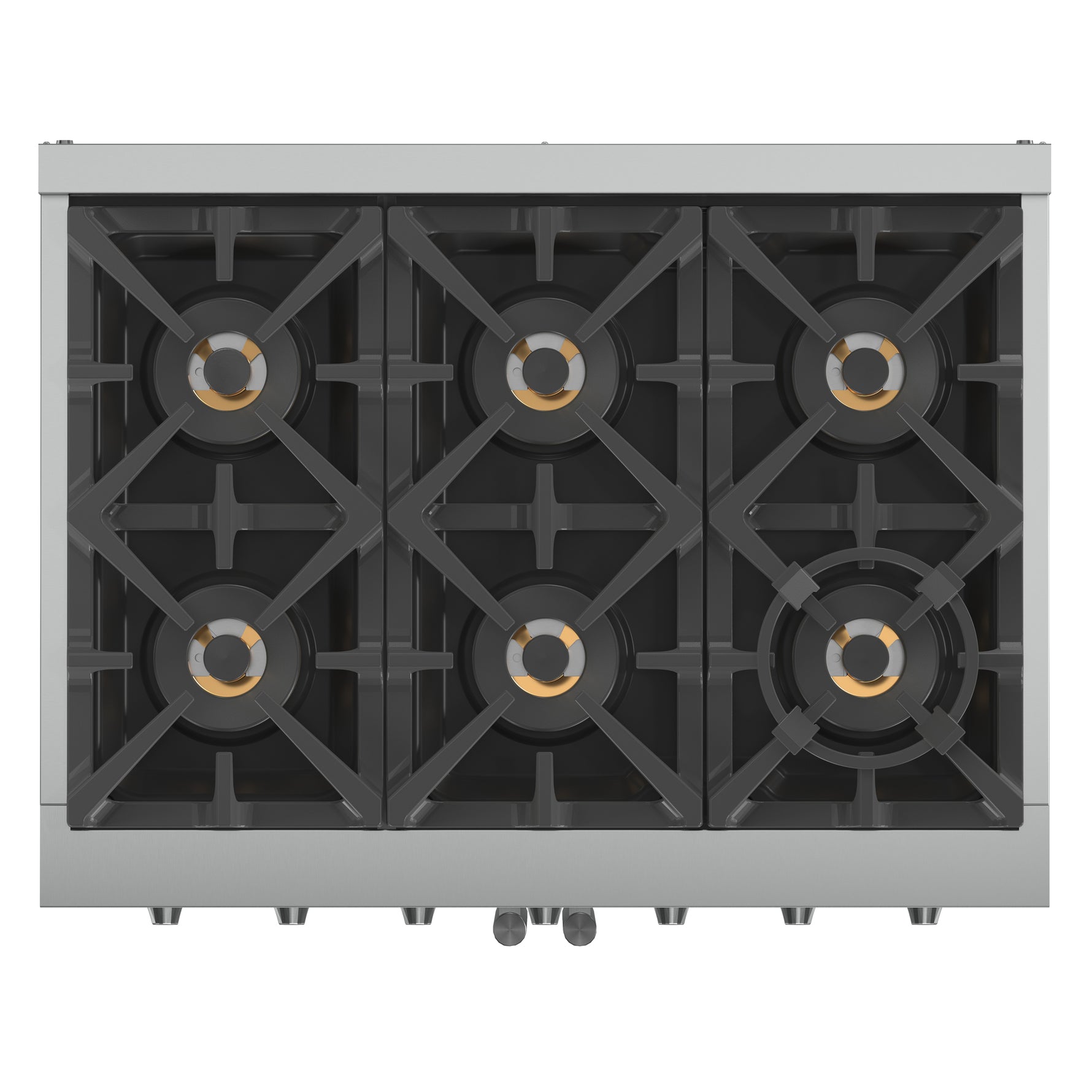 Forno Capriasca 36-Inch Freestanding French Door Gas Range, 6 Burners, Convection Oven, Energy Efficient - BonPrix Électroménagers